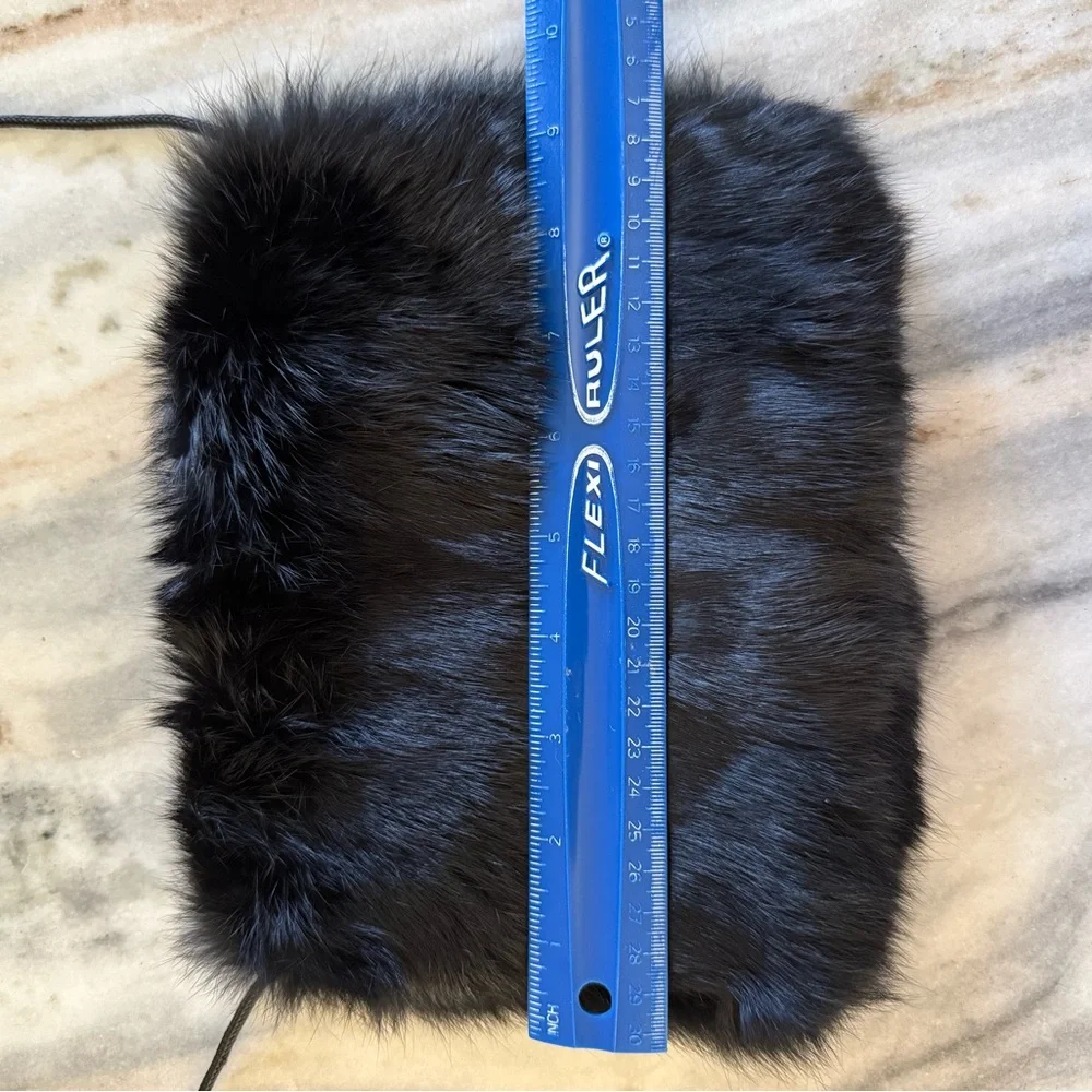 KC Collections Elegant Black Faux Fur hand warmer - girls - one size